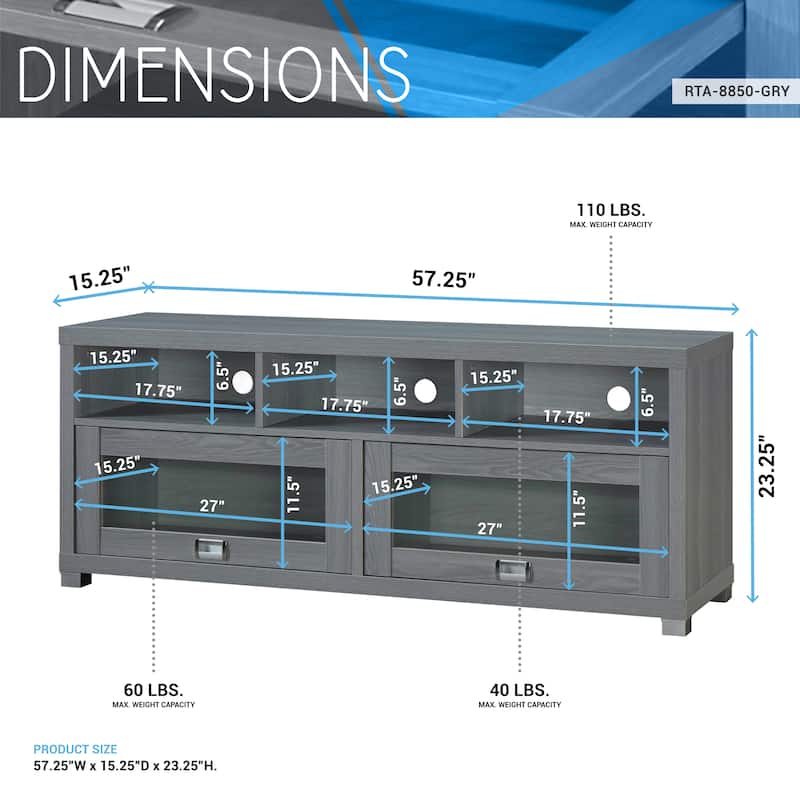 Modern Resistant & Moistureproof Compressed Wood TV Stand with Storage